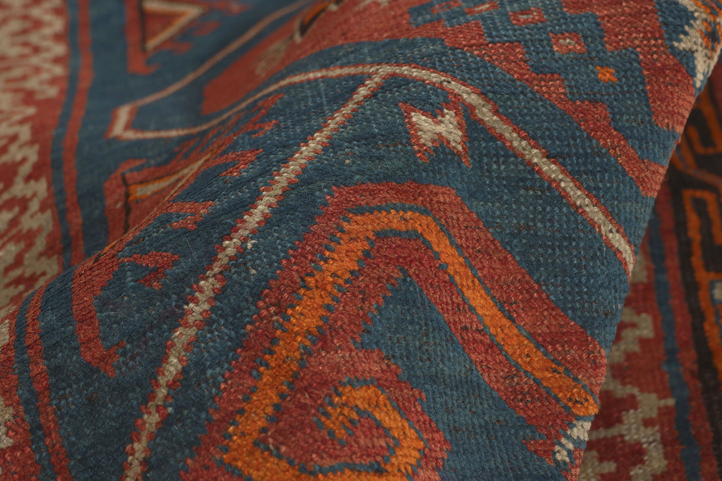 4 x 6 - Blue Antique Caucasian Kazak Rug - 79759