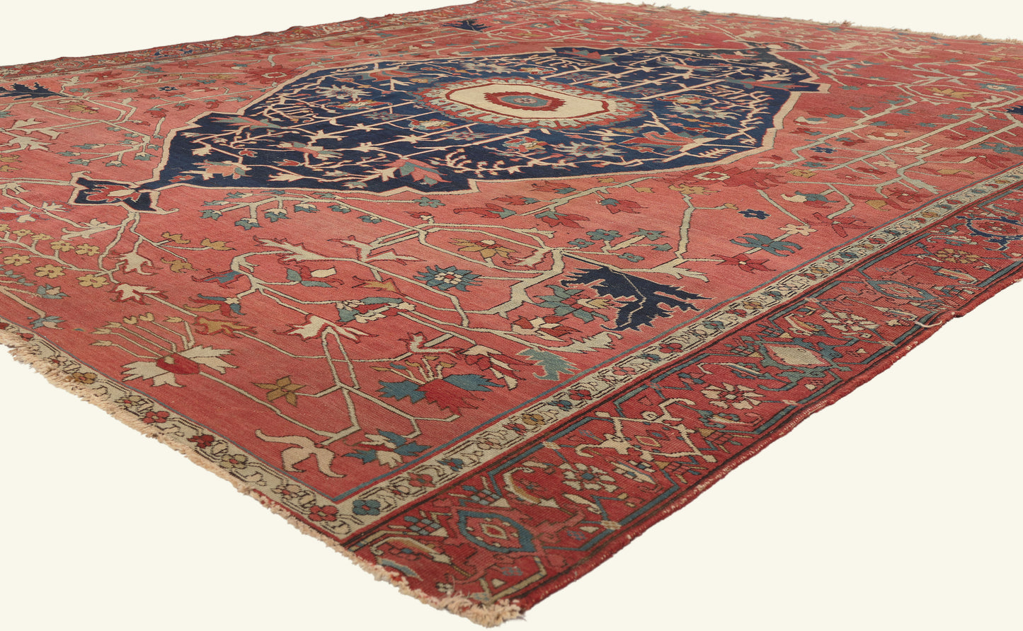 9 x 10 - Red Antique Persian Serapi Rug - 79760