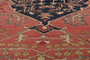 9 x 10 - Red Antique Persian Serapi Rug - 79760