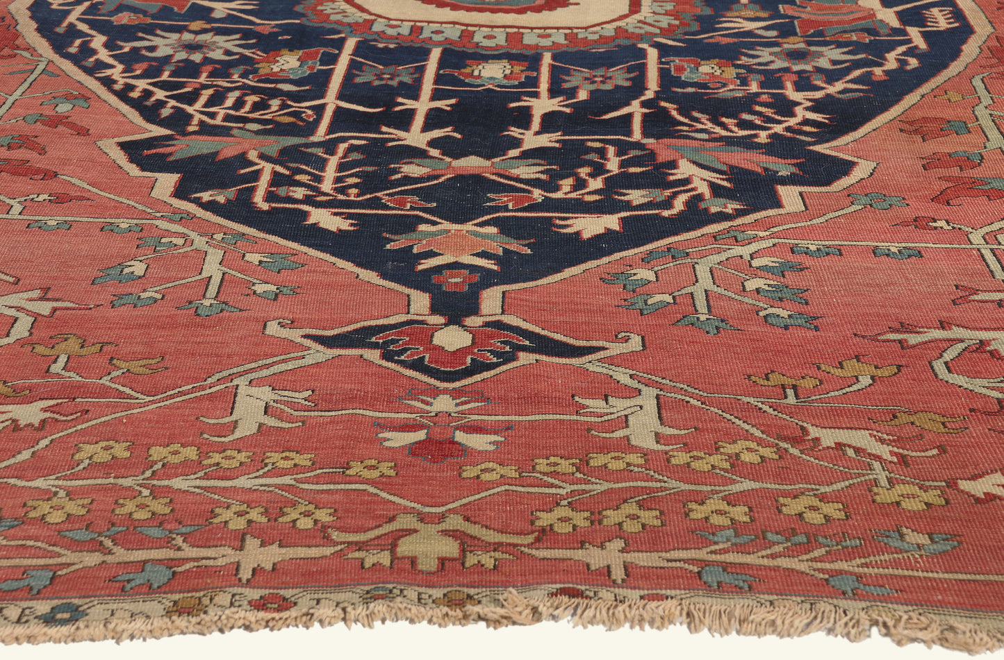 9 x 10 - Red Antique Persian Serapi Rug - 79760