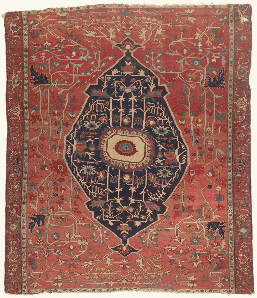 9 x 10 - Red Antique Persian Serapi Rug - 79760