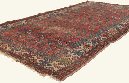 4 x 7 - Red Antique Persian Kurd Rug - 79761