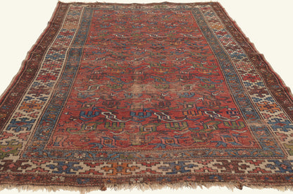 4 x 7 - Red Antique Persian Kurd Rug - 79761