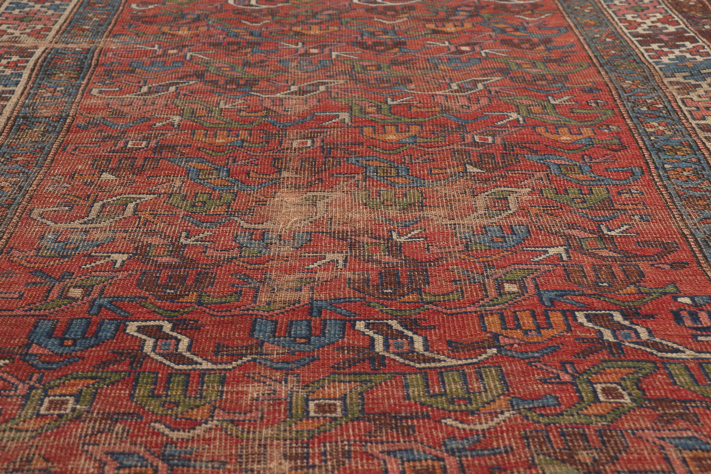 4 x 7 - Red Antique Persian Kurd Rug - 79761