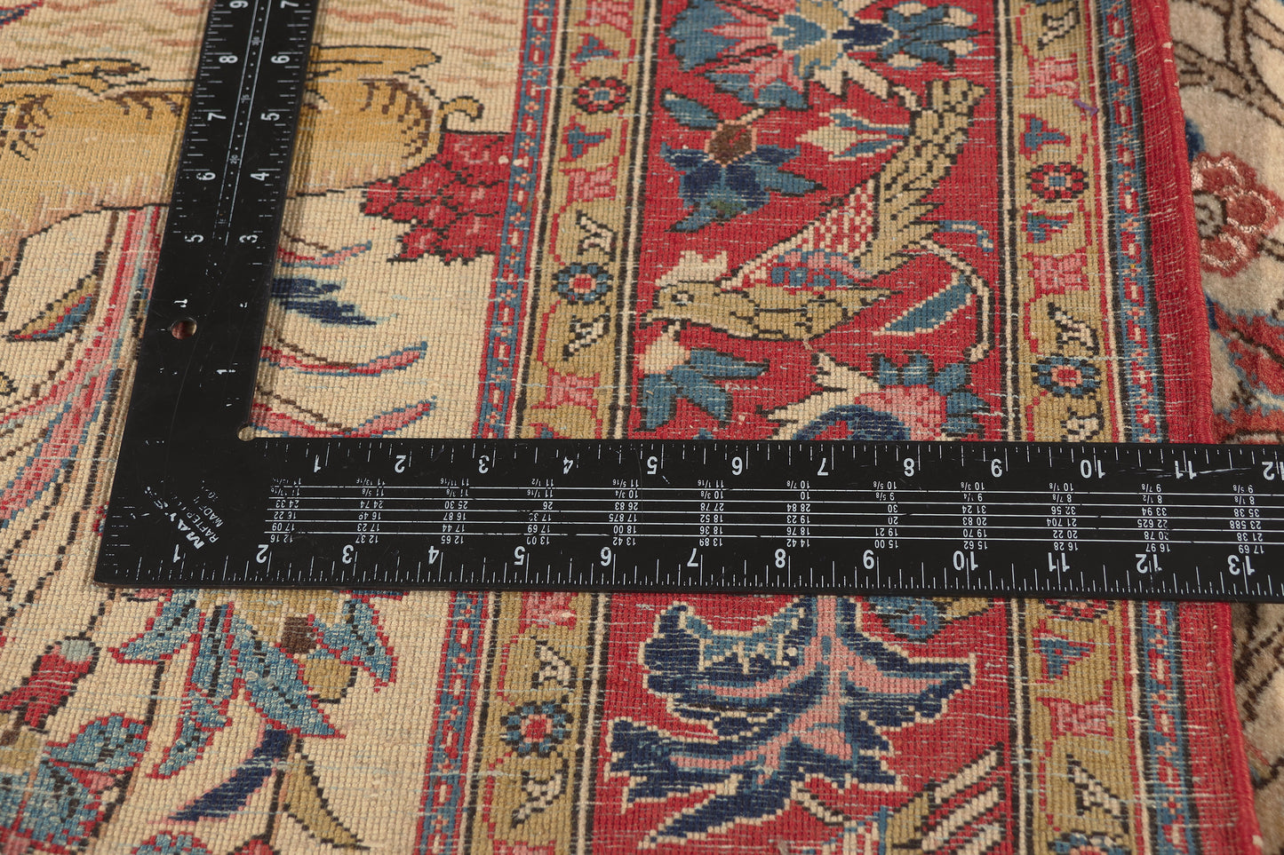 5 x 7 - Ivory Vintage Persian Qum Rug - 79762