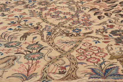 5 x 7 - Ivory Vintage Persian Qum Rug - 79762