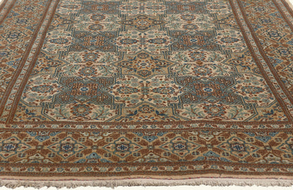 4 x 7 - Beige Vintage Persian Kashan Rug - 79763