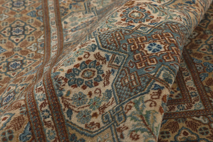 4 x 7 - Beige Vintage Persian Kashan Rug - 79763