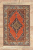 4 x 6 - Orange Vintage Romanian Tabriz Rug - 79764