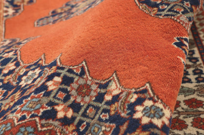 4 x 6 - Orange Vintage Romanian Tabriz Rug - 79764