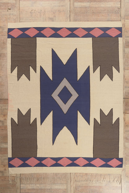 9 x 12 - Ivory Vintage Indian Dhurrie Rug - 79765