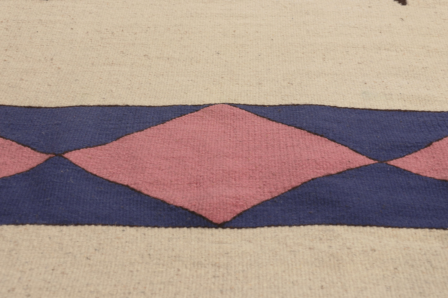 9 x 12 - Ivory Vintage Indian Dhurrie Rug - 79765