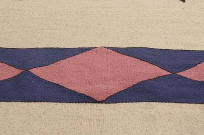 9 x 12 - Ivory Vintage Indian Dhurrie Rug - 79765