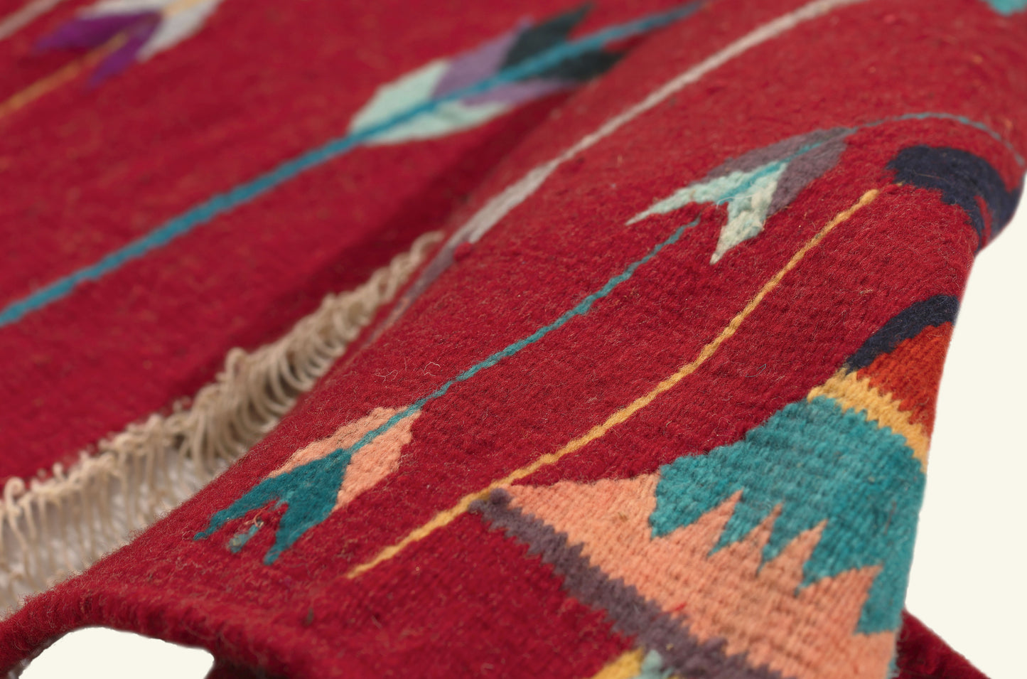 1 x 9 - Red Vintage Yeibichai Navajo Rug - 79766