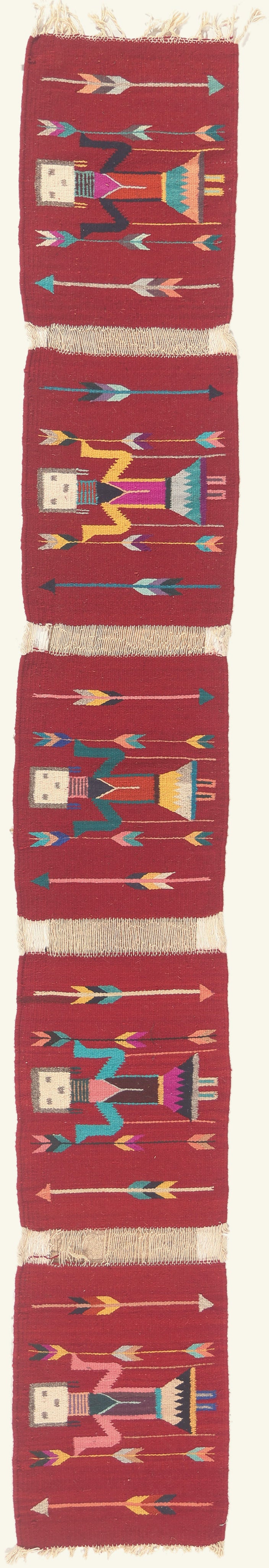 1 x 9 - Red Vintage Yeibichai Navajo Rug - 79766