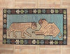 6 x 11 - Blue Vintage Pakistani Pictorial Kilim Rug - 79768
