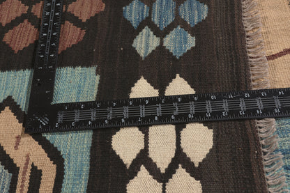 6 x 11 - Blue Vintage Pakistani Pictorial Kilim Rug - 79768