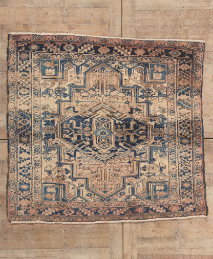 5 x 5 - Pink Vintage Persian Heriz Rug - 79770