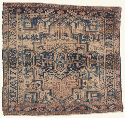 5 x 5 - Pink Vintage Persian Heriz Rug - 79770