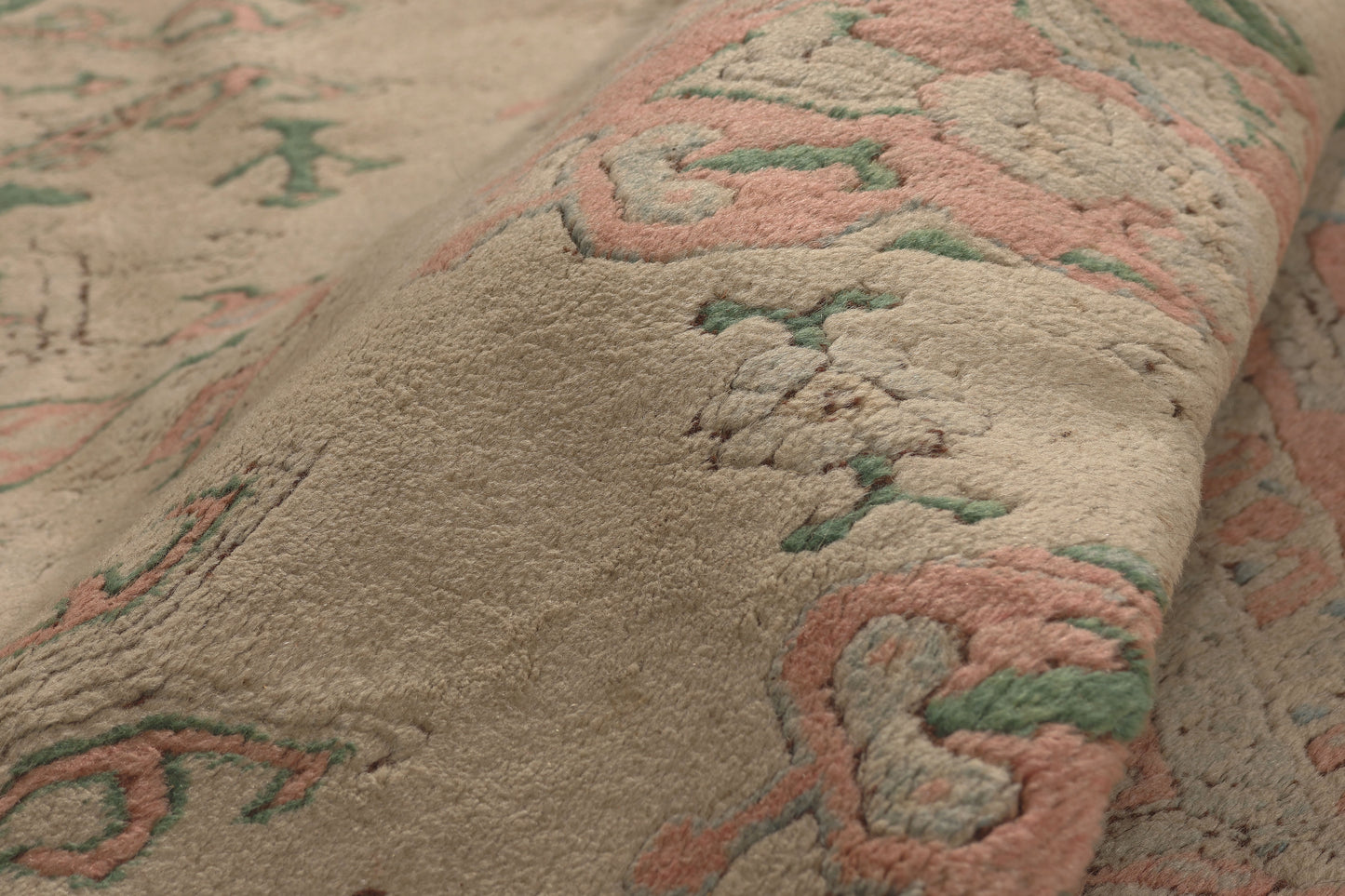 6 x 8 - Beige Vintage Turkish Oushak Rug - 79771