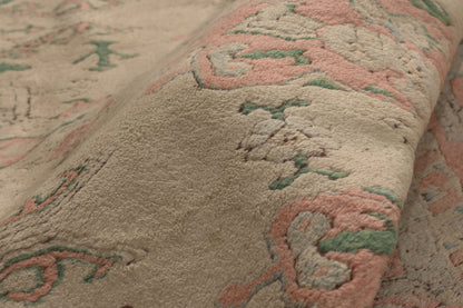 6 x 8 - Beige Vintage Turkish Oushak Rug - 79771