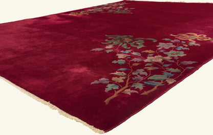 9 x 11 - Red Antique Chinese Art Deco Rug - 79772