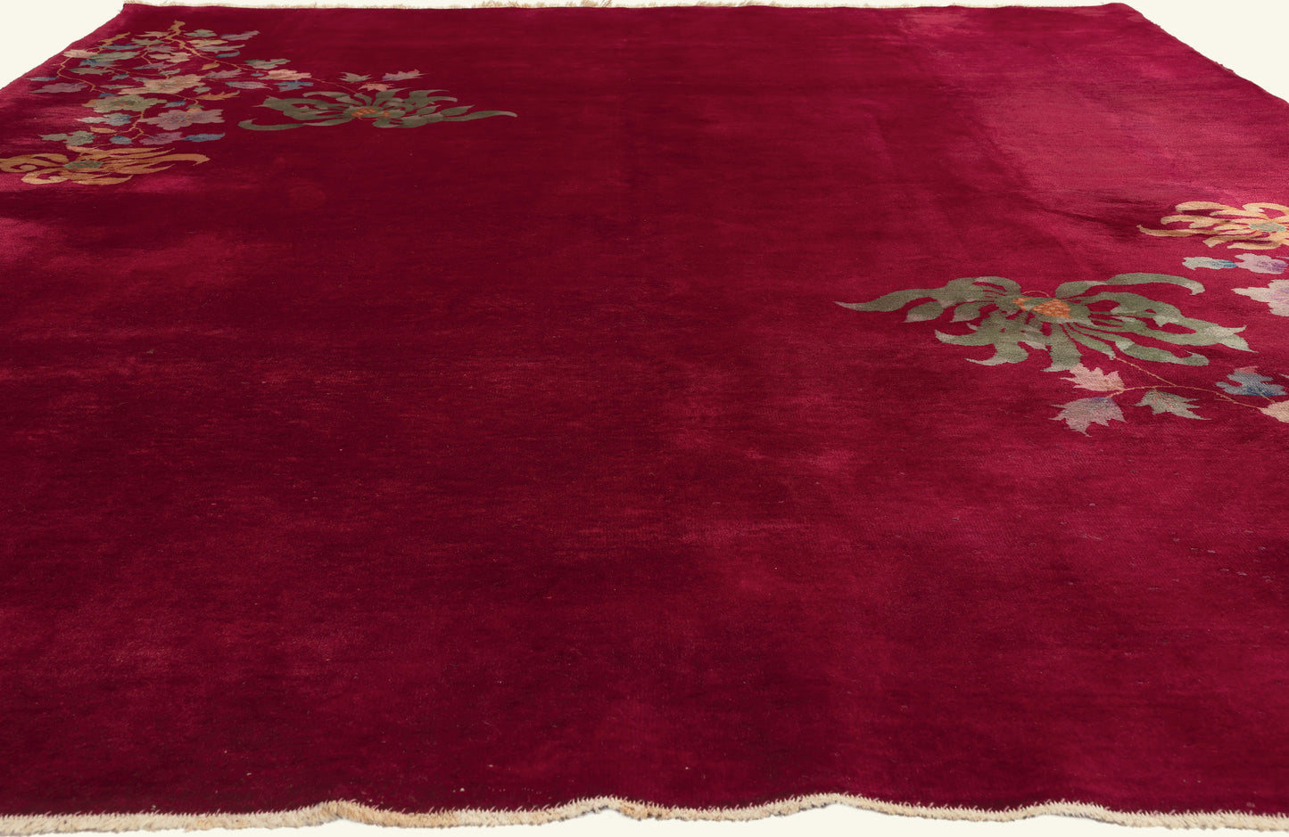 9 x 11 - Red Antique Chinese Art Deco Rug - 79772