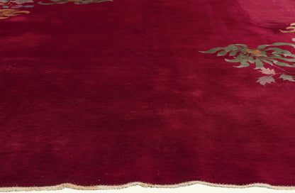 9 x 11 - Red Antique Chinese Art Deco Rug - 79772