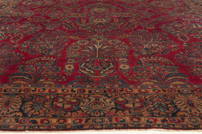9 x 12 - Red Antique Persian Sarouk Rug - 79773