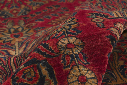 9 x 12 - Red Antique Persian Sarouk Rug - 79773