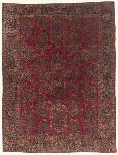 9 x 12 - Red Antique Persian Sarouk Rug - 79773