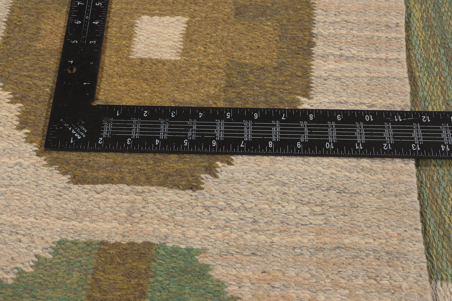6 x 10 - Green Vintage Swedish Rollakan Rug - 79775