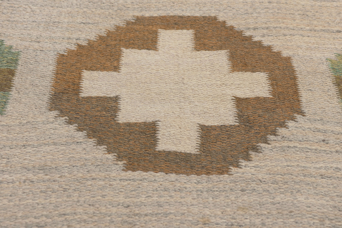 6 x 10 - Green Vintage Swedish Rollakan Rug - 79775