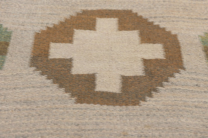 6 x 10 - Green Vintage Swedish Rollakan Rug - 79775