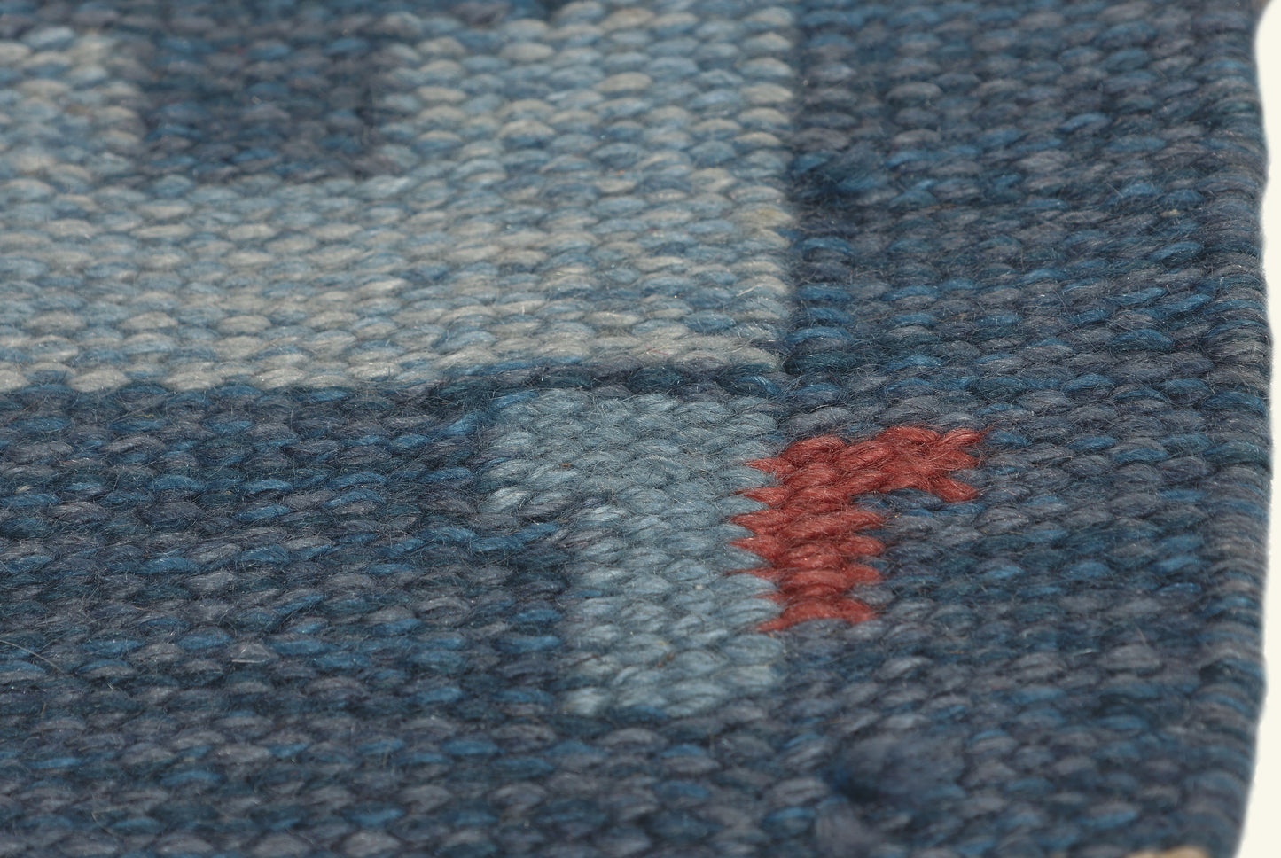 4 x 7 - Blue Vintage Swedish Rollakan Rug - 79776