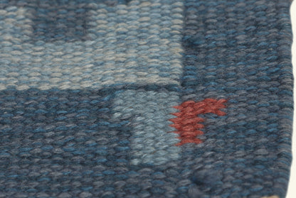 4 x 7 - Blue Vintage Swedish Rollakan Rug - 79776