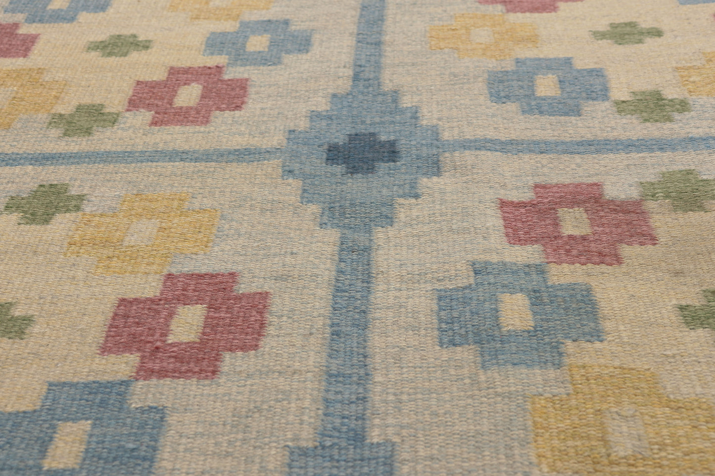 4 x 7 - Blue Vintage Swedish Rollakan Rug - 79776