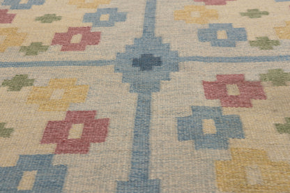 4 x 7 - Blue Vintage Swedish Rollakan Rug - 79776