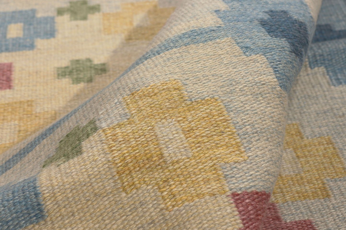 4 x 7 - Blue Vintage Swedish Rollakan Rug - 79776