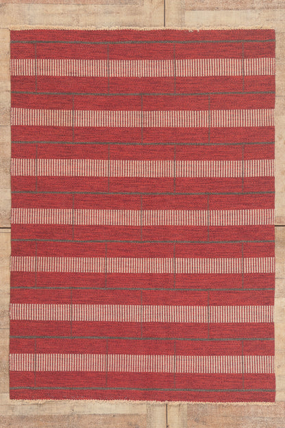 5 x 6 - Red Vintage Swedish Rollakan Rug - 79777