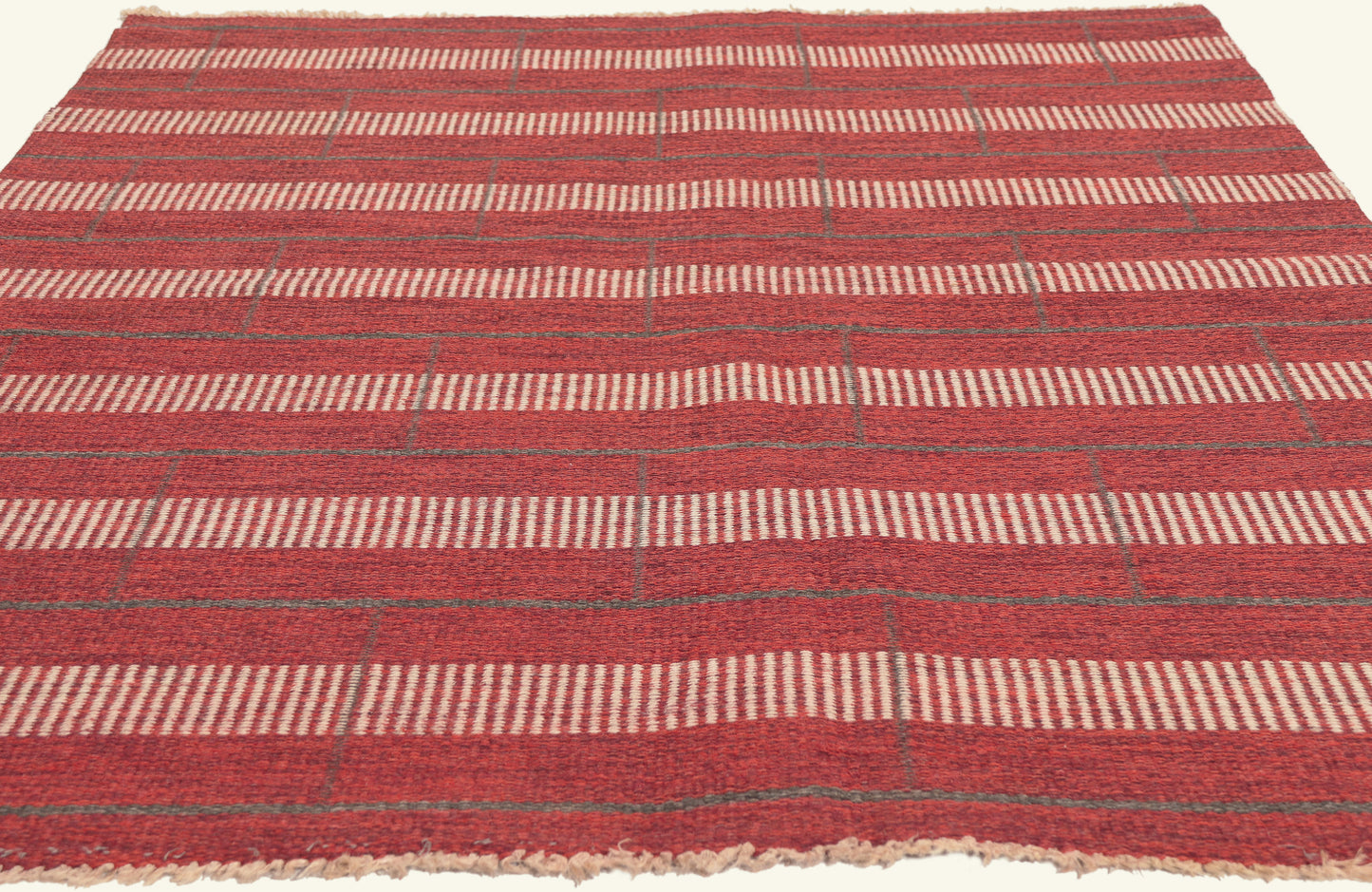 5 x 6 - Red Vintage Swedish Rollakan Rug - 79777