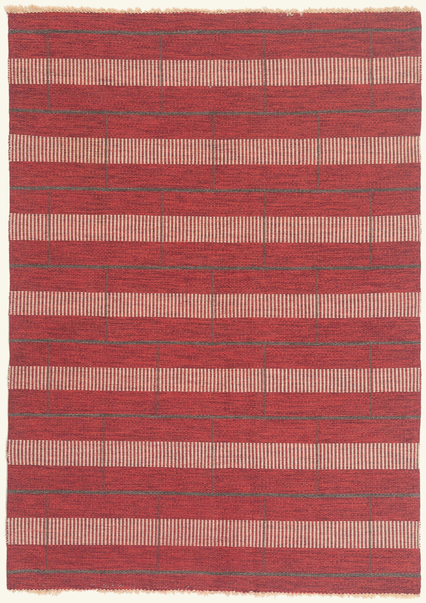 5 x 6 - Red Vintage Swedish Rollakan Rug - 79777