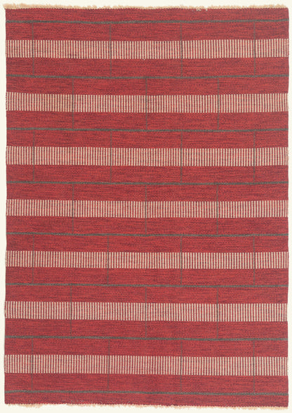 5 x 6 - Red Vintage Swedish Rollakan Rug - 79777