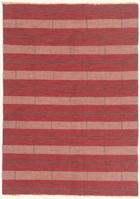 5 x 6 - Red Vintage Swedish Rollakan Rug - 79777