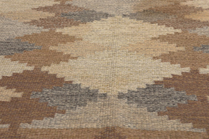 6 x 8 - Brown Vintage Swedish Rollakan Rug - 79778