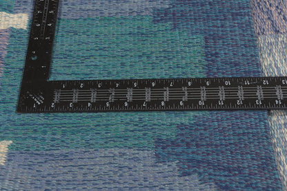 5 x 8 - Blue Vintage Swedish Rollakan Rug - 79779