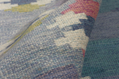 5 x 8 - Blue Vintage Swedish Rollakan Rug - 79779