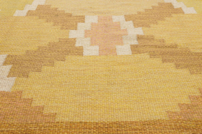 6 x 10 - Yellow Vintage Swedish Rollakan Rug - 79780
