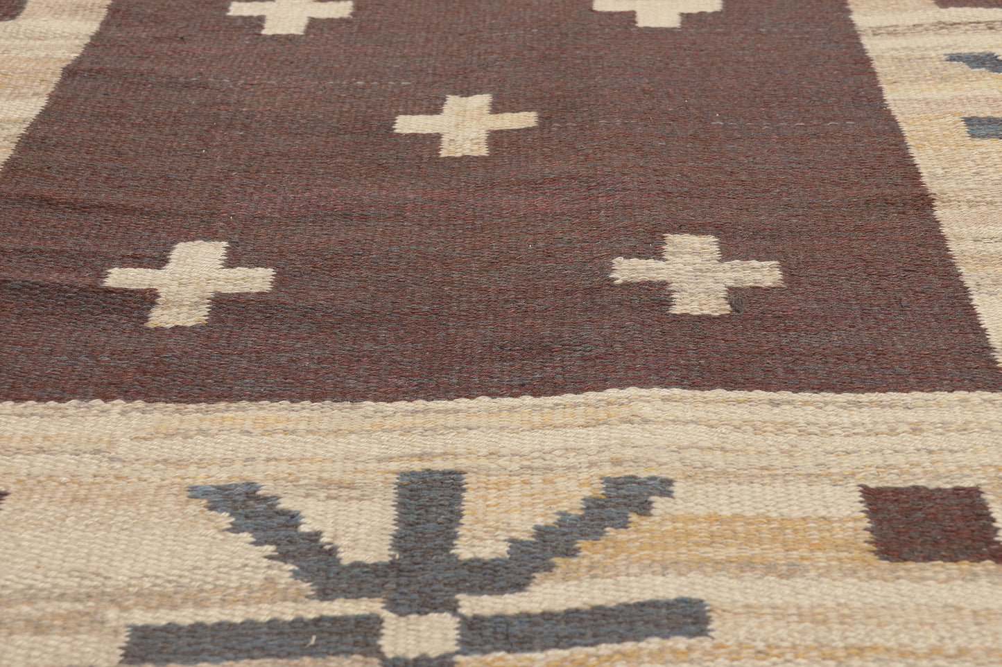 5 x 9 - Brown Vintage Swedish Rollakan Rug - 79781