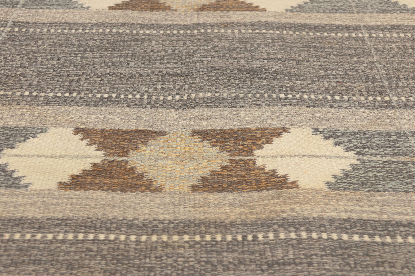 5 x 8 - Gray Vintage Swedish Rollakan Rug - 79782
